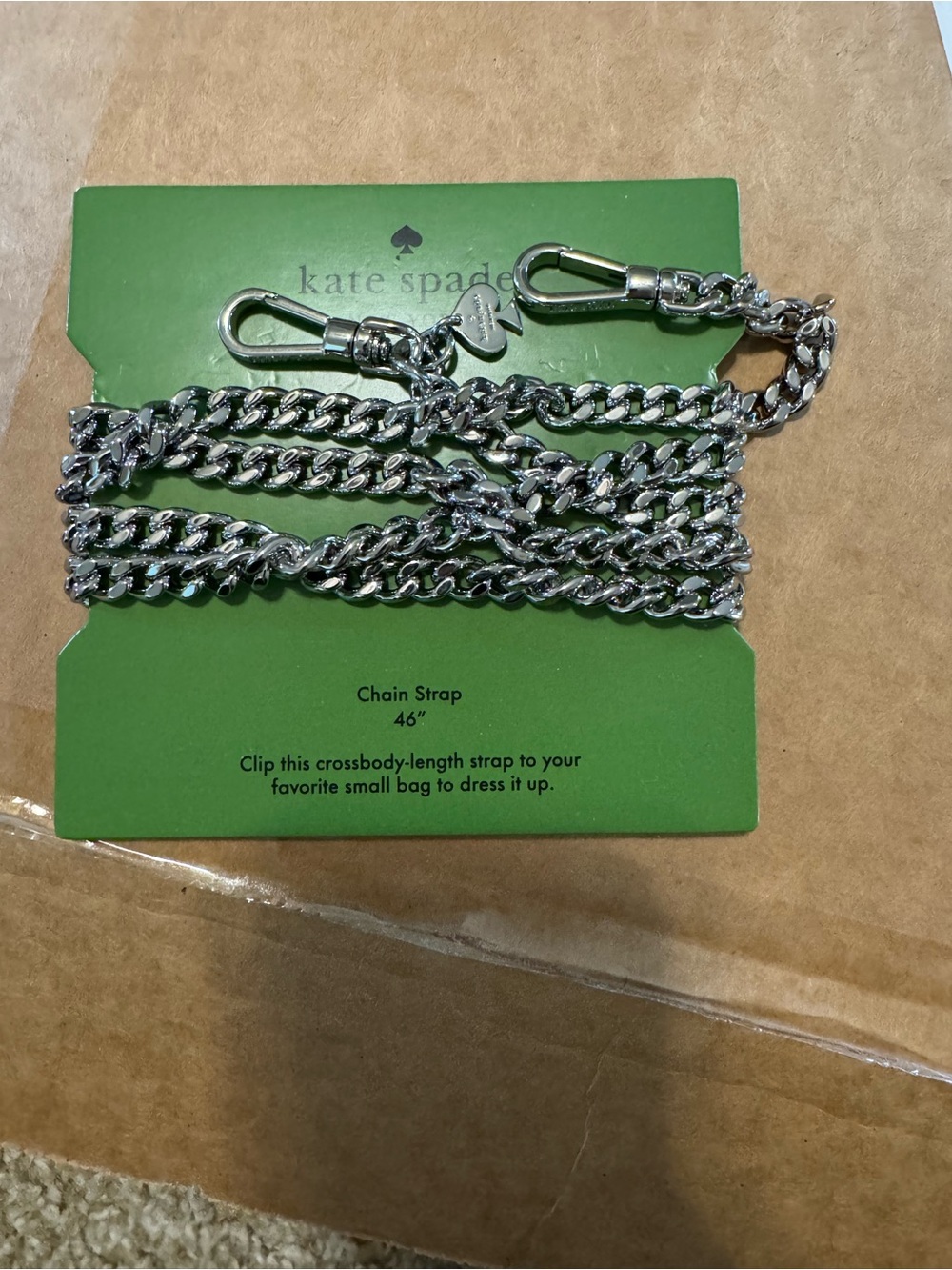 Kate Spade Silver-Tone 46 inch Chain Strap